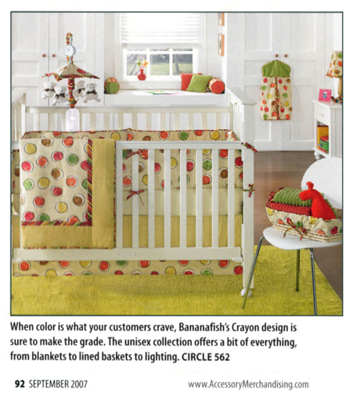 Bananafish Crayon bedding and accessories